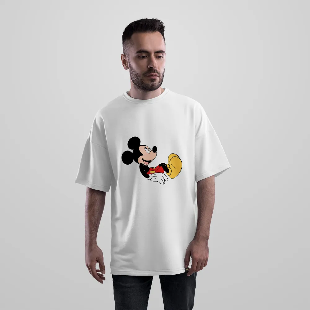 تیشرت اورسایز میکی موس طرح کلاسیک کارتونی (Mickey Mouse)