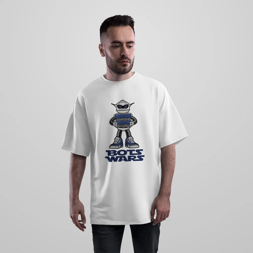 تیشرت اورسایز ربات کارتونی طرح Bot Wars