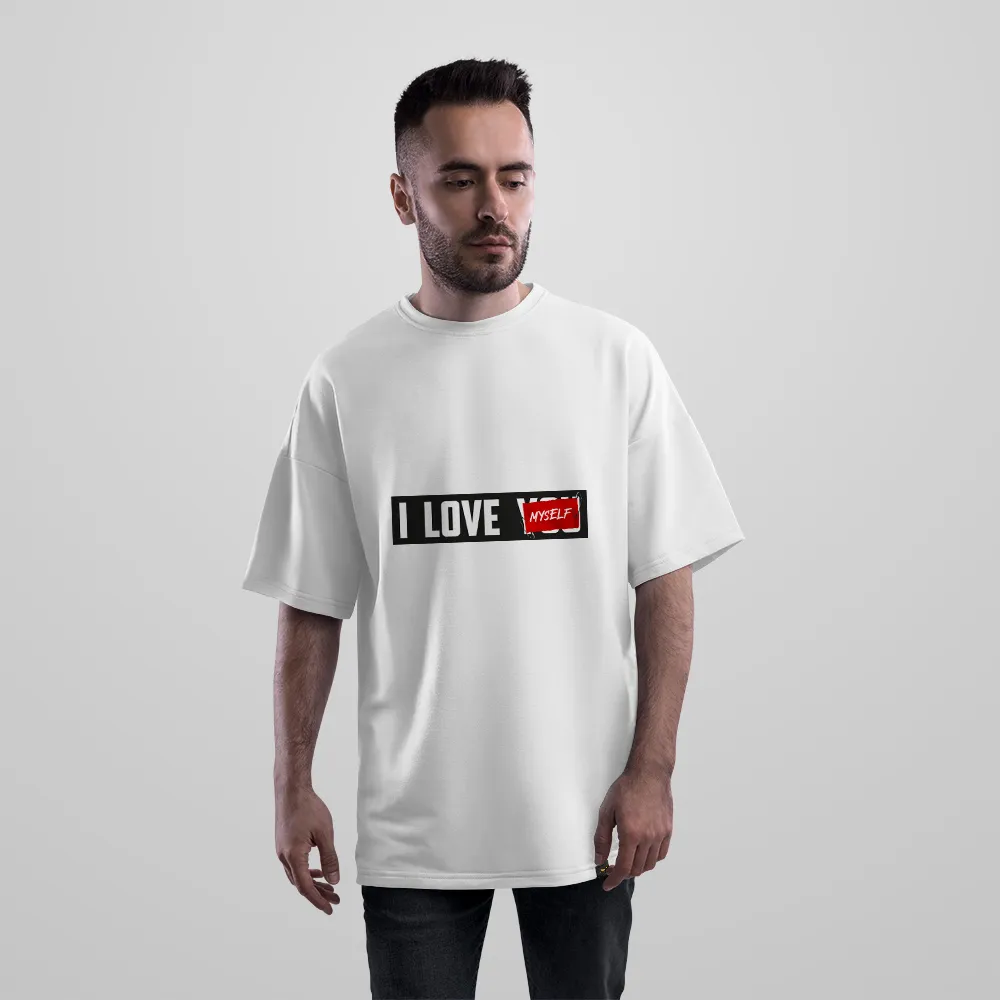 تیشرت اورسایز خوددوستی طرح I Love Myself