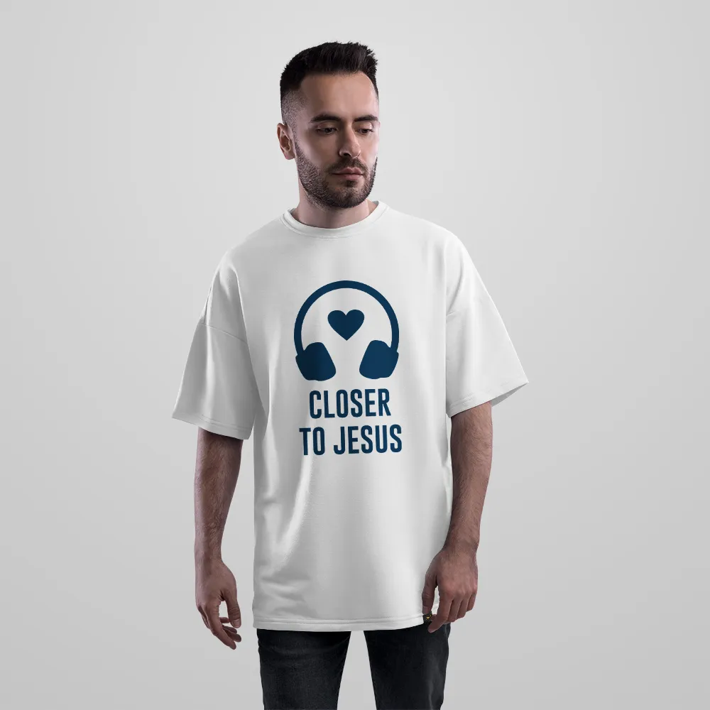 تیشرت اورسایز موسیقی مذهبی طرح Closer to Jesus
