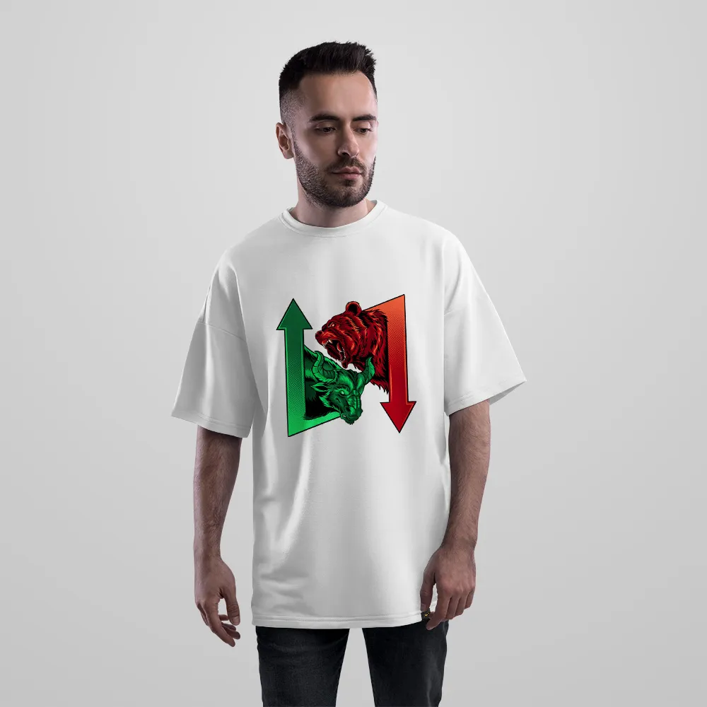 تیشرت اورسایز گاو و خرس بازار طرح صعود و نزول