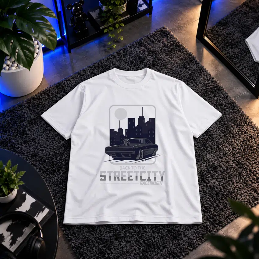 تیشرت ماشین طرح شهر شب Streetcity Racenight