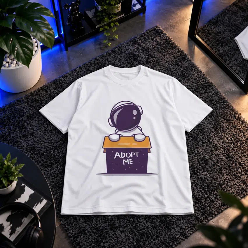 تیشرت فضانورد کارتونی طرح Adopt Me