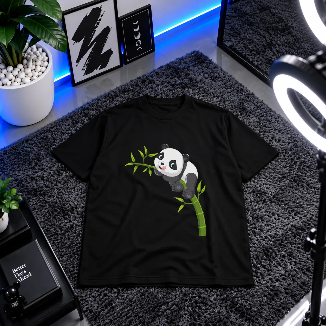 تیشرت پاندای بامبو طرح Cute Panda کد 10645