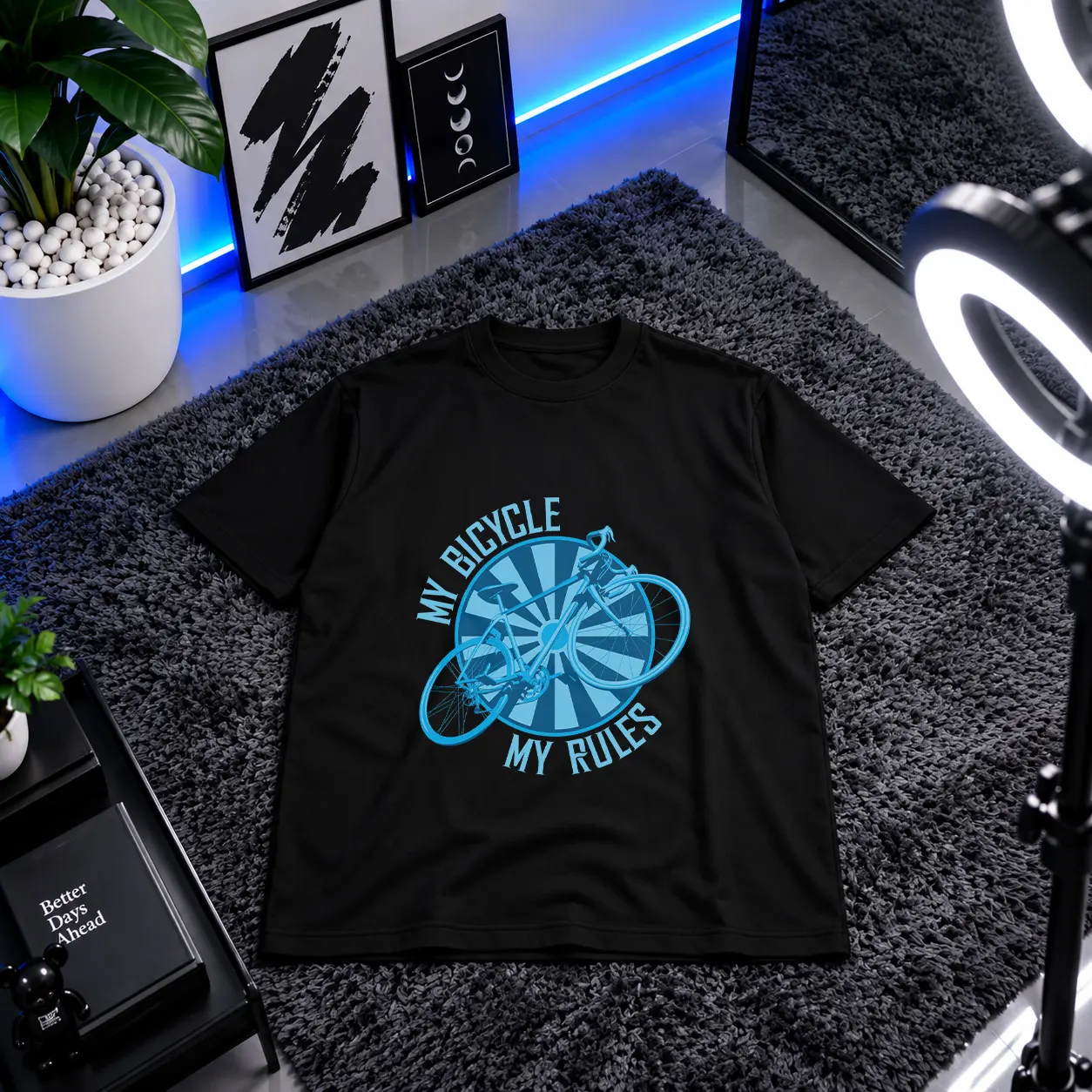 تیشرت دوچرخه طرح My Bicycle My Rules کد 10768