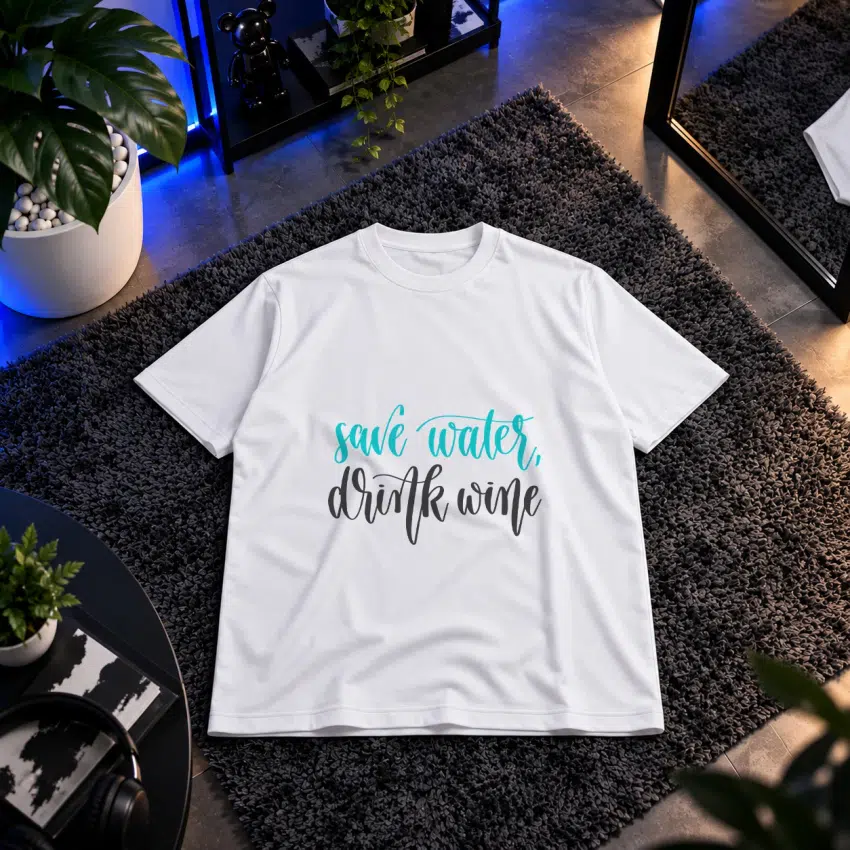 تیشرت نوشته Save Water Drink Wine