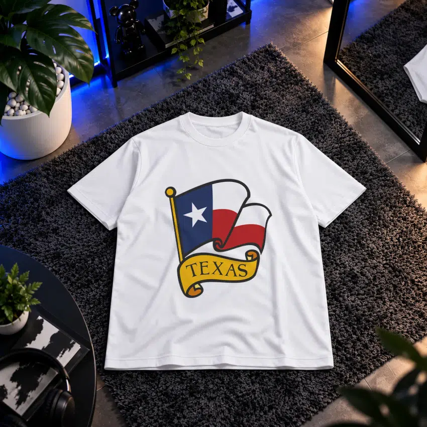 تیشرت پرچم تگزاس طرح Texas