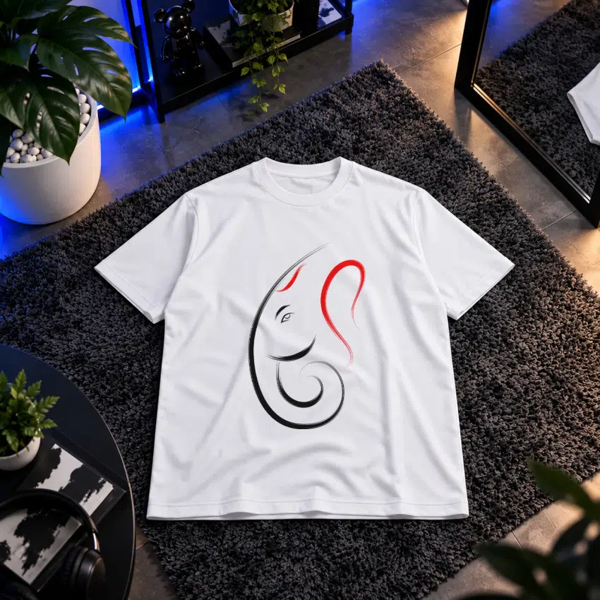 تیشرت گانشا طرح چهره مینیمال هندو