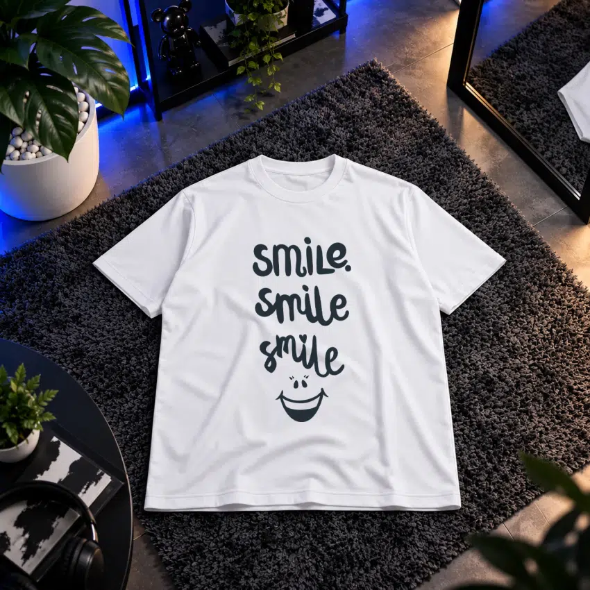 تیشرت نوشته Smile Smile Smile
