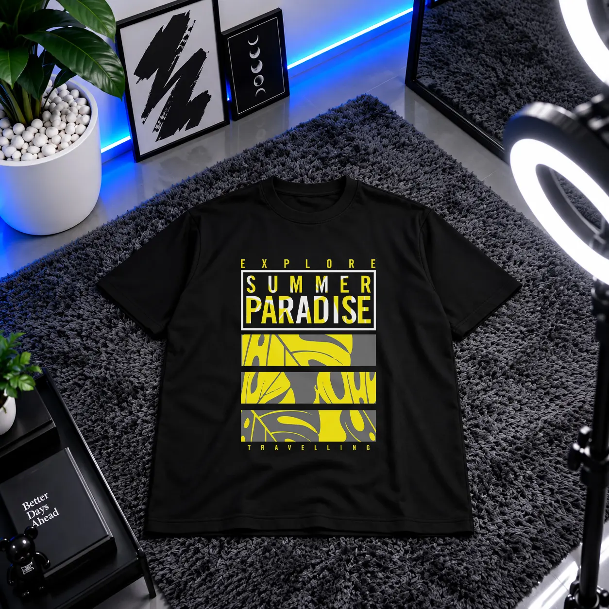 تیشرت تابستانی طرح Summer Paradise کد 1100