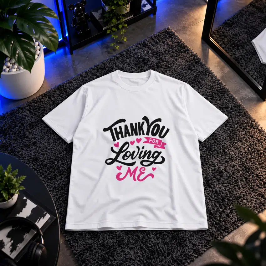 تیشرت عاشقانه طرح Thank You for Loving Me