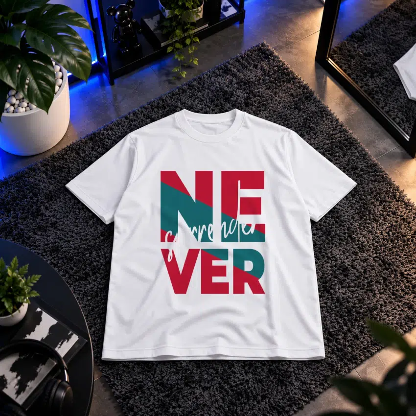 تیشرت تایپوگرافی Never Give Up