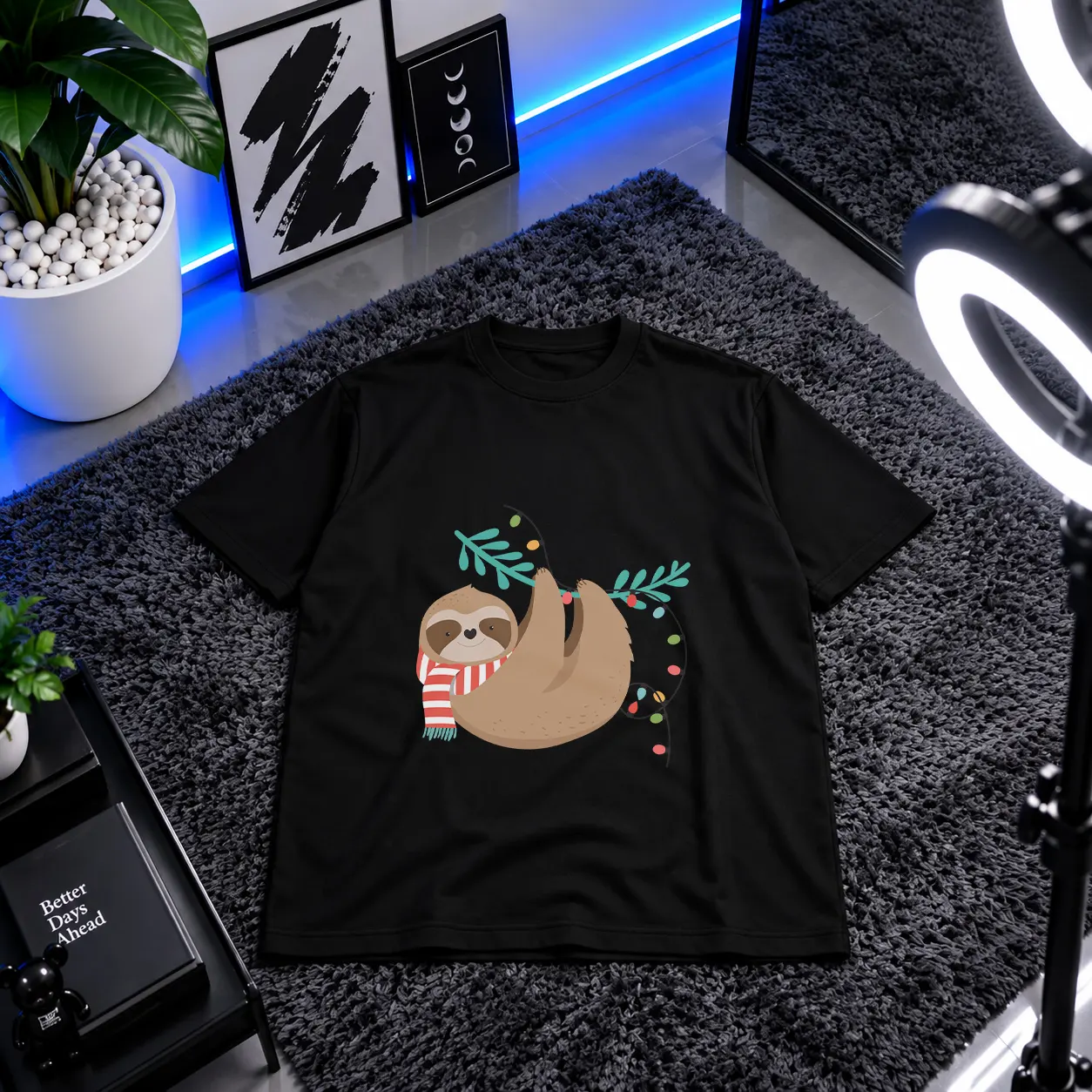 تیشرت کریسمس طرح تنبل با چراغانی کد 11189