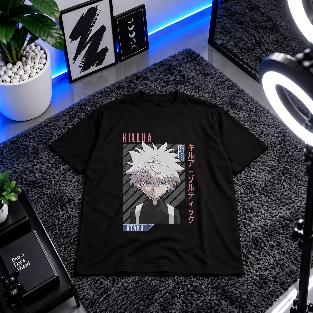 تیشرت انیمه هانتر ایکس هانتر طرح کیلوا اوتاکو (Killua) کد 11393
