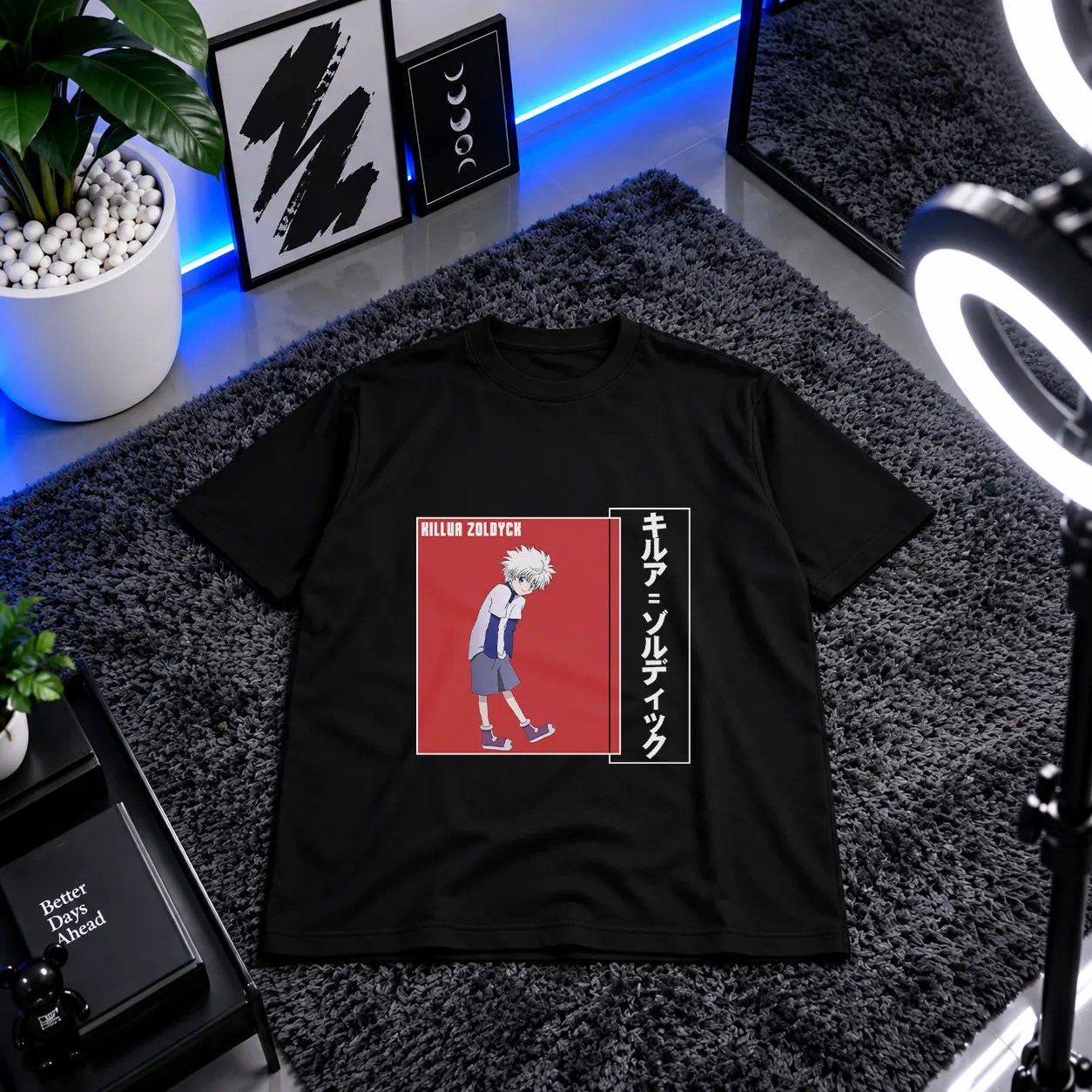 تیشرت انیمه هانتر x هانتر طرح پوستر کیلوا (Killua) کد 11402