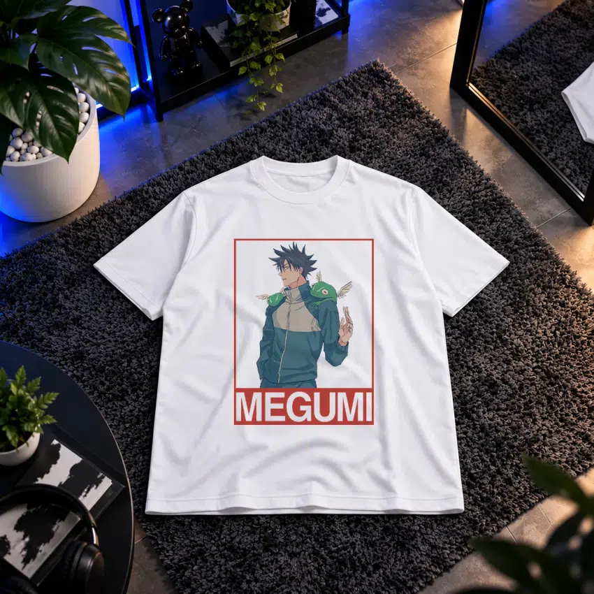 تیشرت انیمه جوجوتسو کایسن طرح مگومی و عقاب سبز (Megumi)