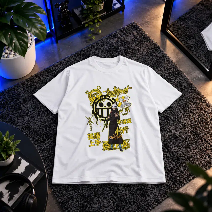 تیشرت انیمه وان پیس طرح ترافالگار لاو (Trafalgar Law)