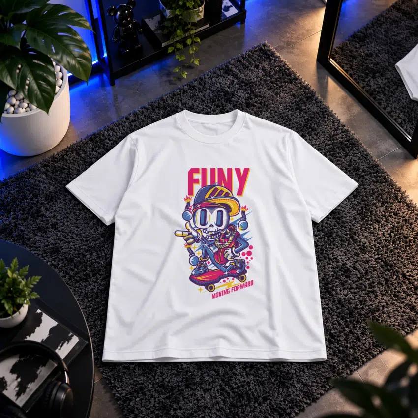 تیشرت جمجمه کارتونی طرح Funny Skull