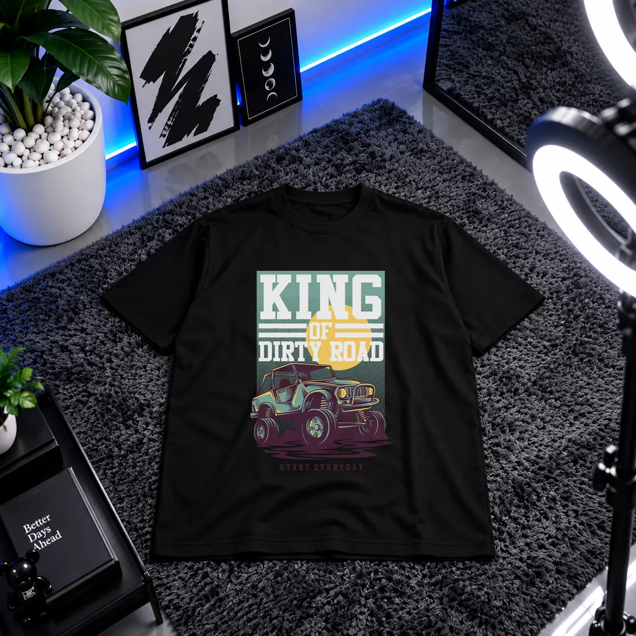تیشرت جیپ طرح King of Dirty Road کد 11764
