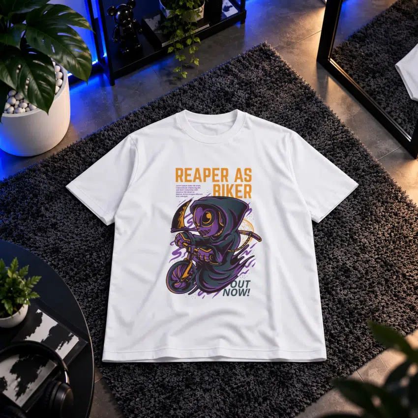 تیشرت موتورسوار طرح فرشته مرگ (Reaper Biker)