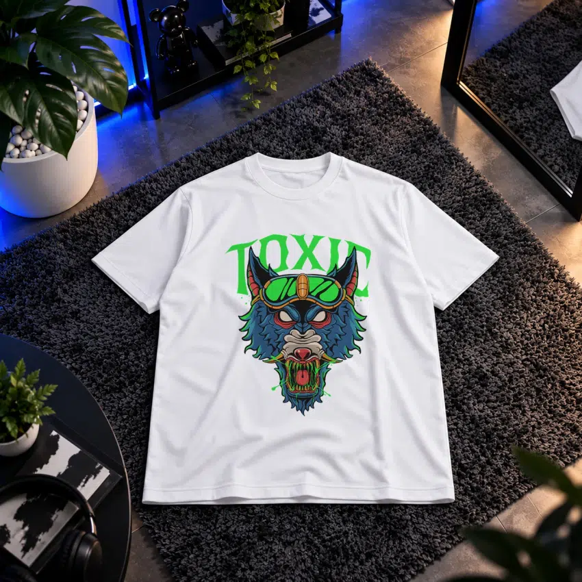 تیشرت گربه سامورایی طرح Toxic