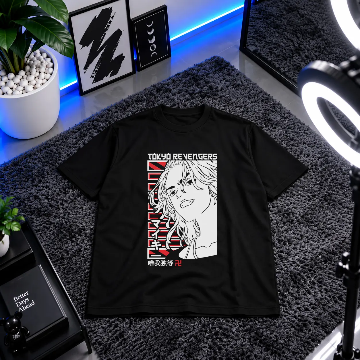 تیشرت انیمه توکیو ریوینجرز طرح مایکی نئونی (Tokyo Revengers, Mikey) کد 11871