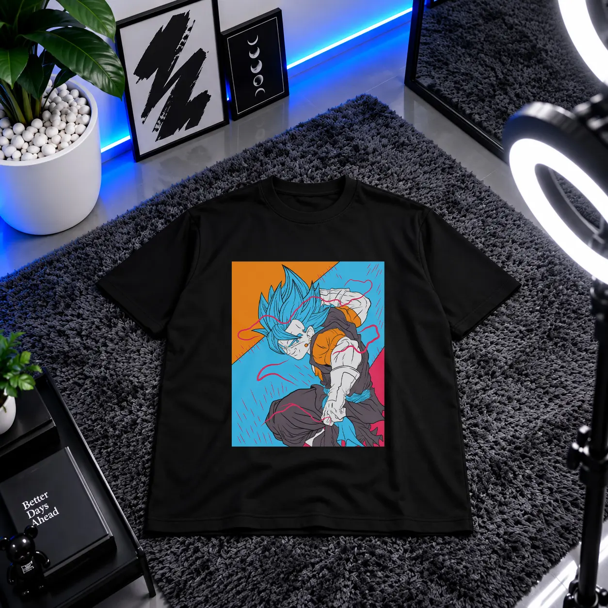 تیشرت انیمه دراگون بال طرح گوکو و وجیتا (Goku & Vegeta) کد 11899
