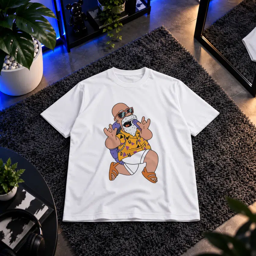 تیشرت انیمه دراگون بال طرح استاد روشی کارتونی (Master Roshi)