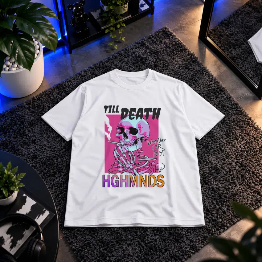 تیشرت اسکلت طرح Till Death و Higher Minds