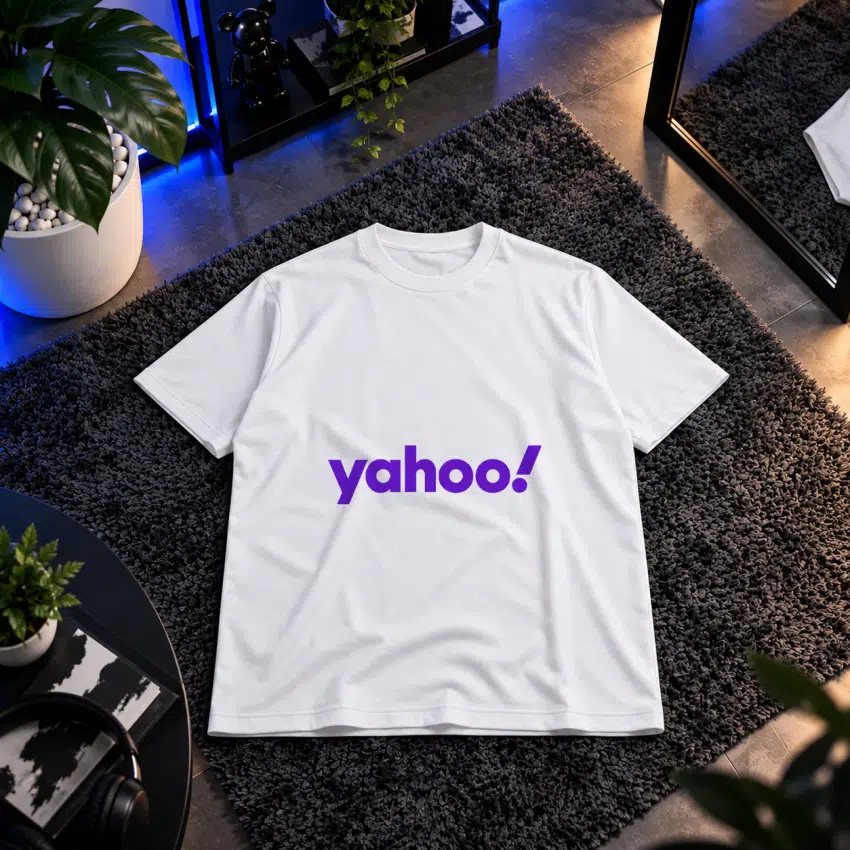 تیشرت یاهو طرح لوگوی بنفش (Yahoo)