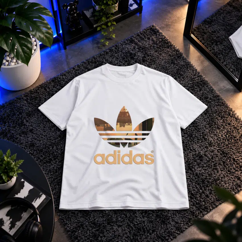 تیشرت آدیداس طرح لوگوی وینتیج طلایی (Adidas)