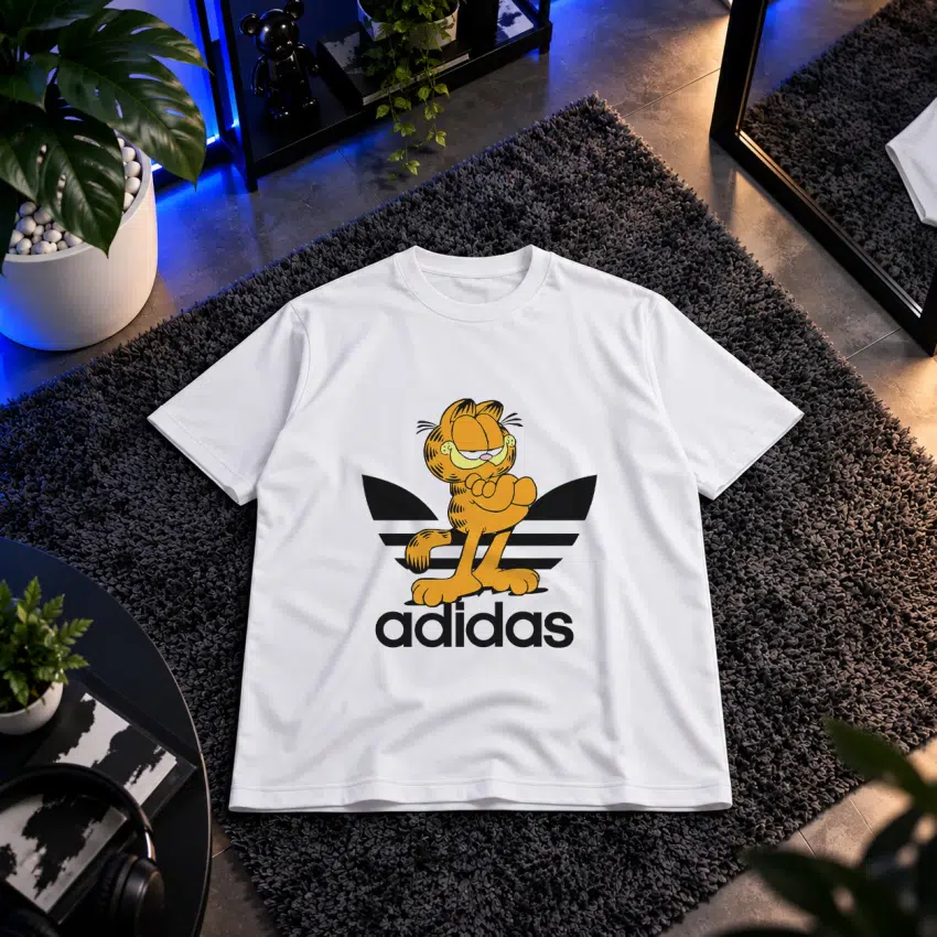 تیشرت گارفیلد طرح آدیداس کارتونی (Garfield)