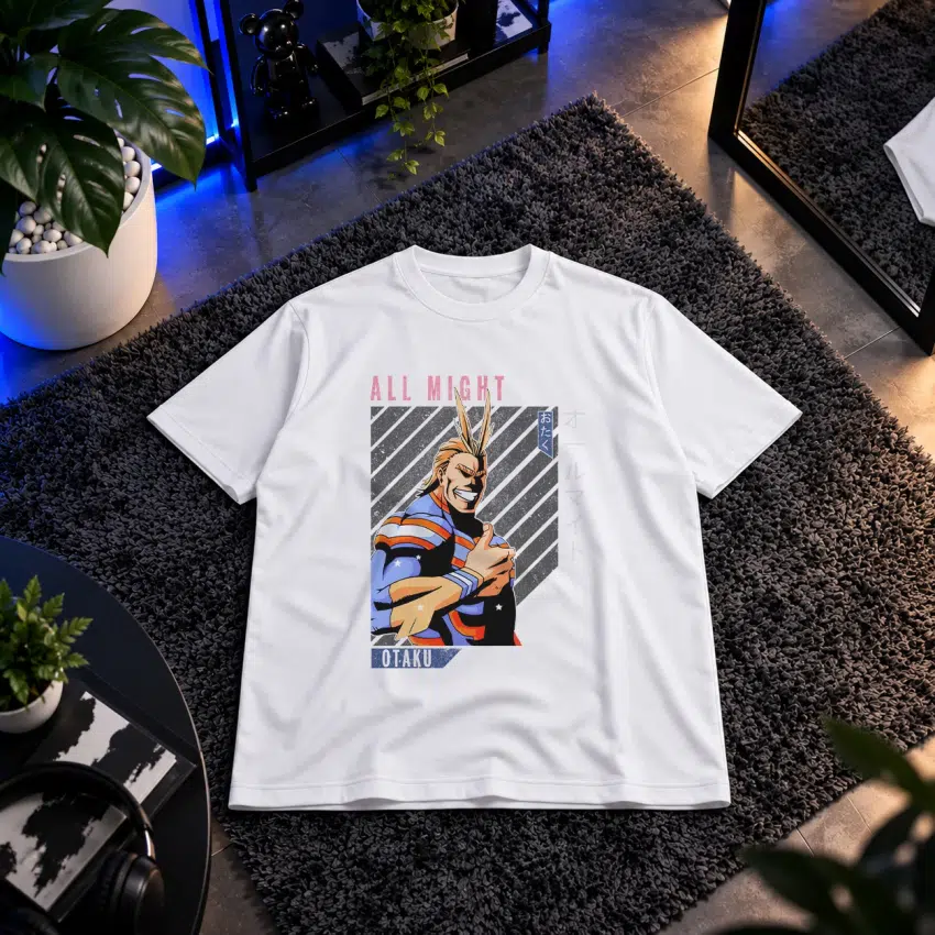 تیشرت انیمه مای هیرو آکادمیا طرح آل مایت پوستری (All Might)