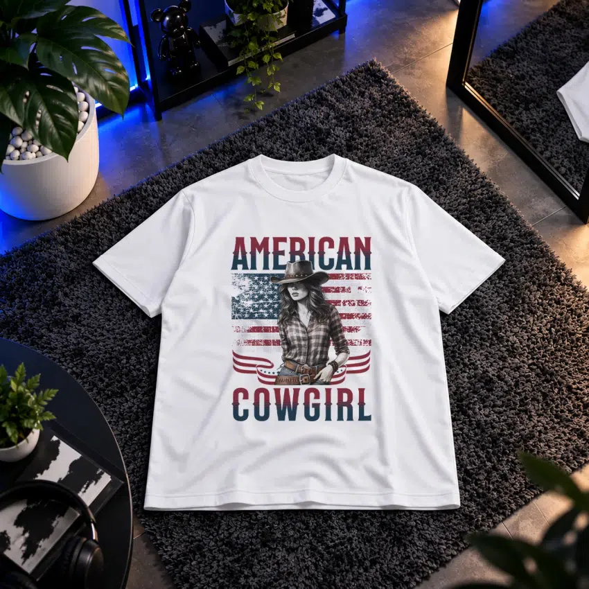 تیشرت کابوی طرح دختر کابوی آمریکایی (American Cowgirl)