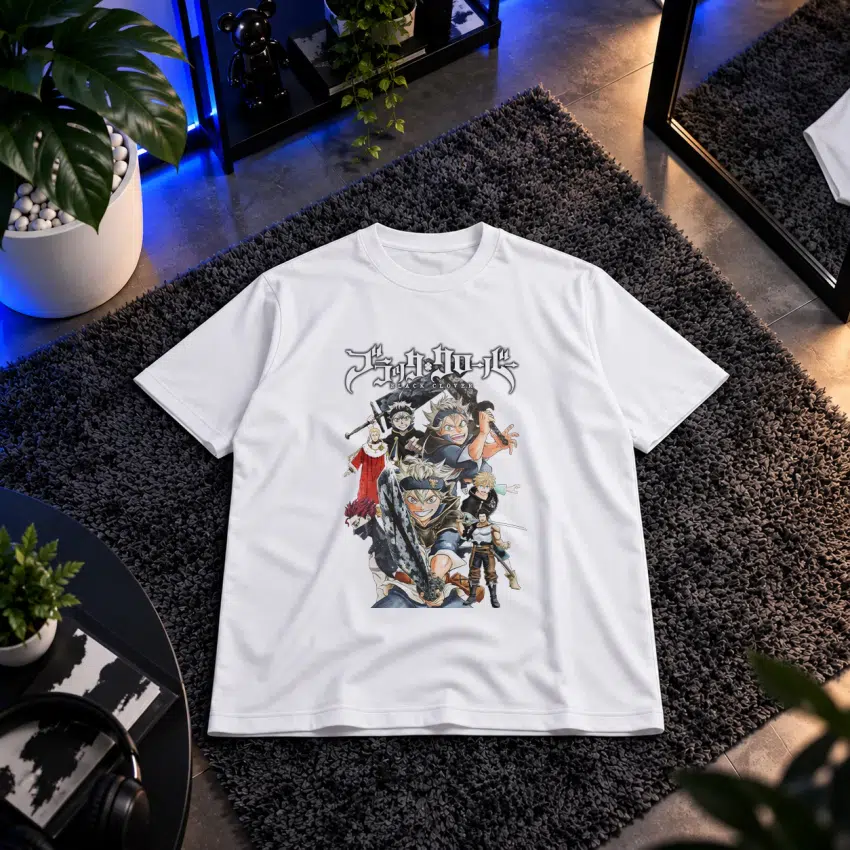 تیشرت انیمه بلک کلاور طرح گروهی شخصیت‌ها (Black Clover)