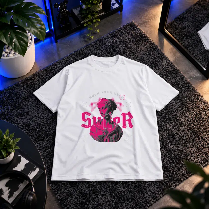 تیشرت گل رز طرح تایپوگرافی Sweet