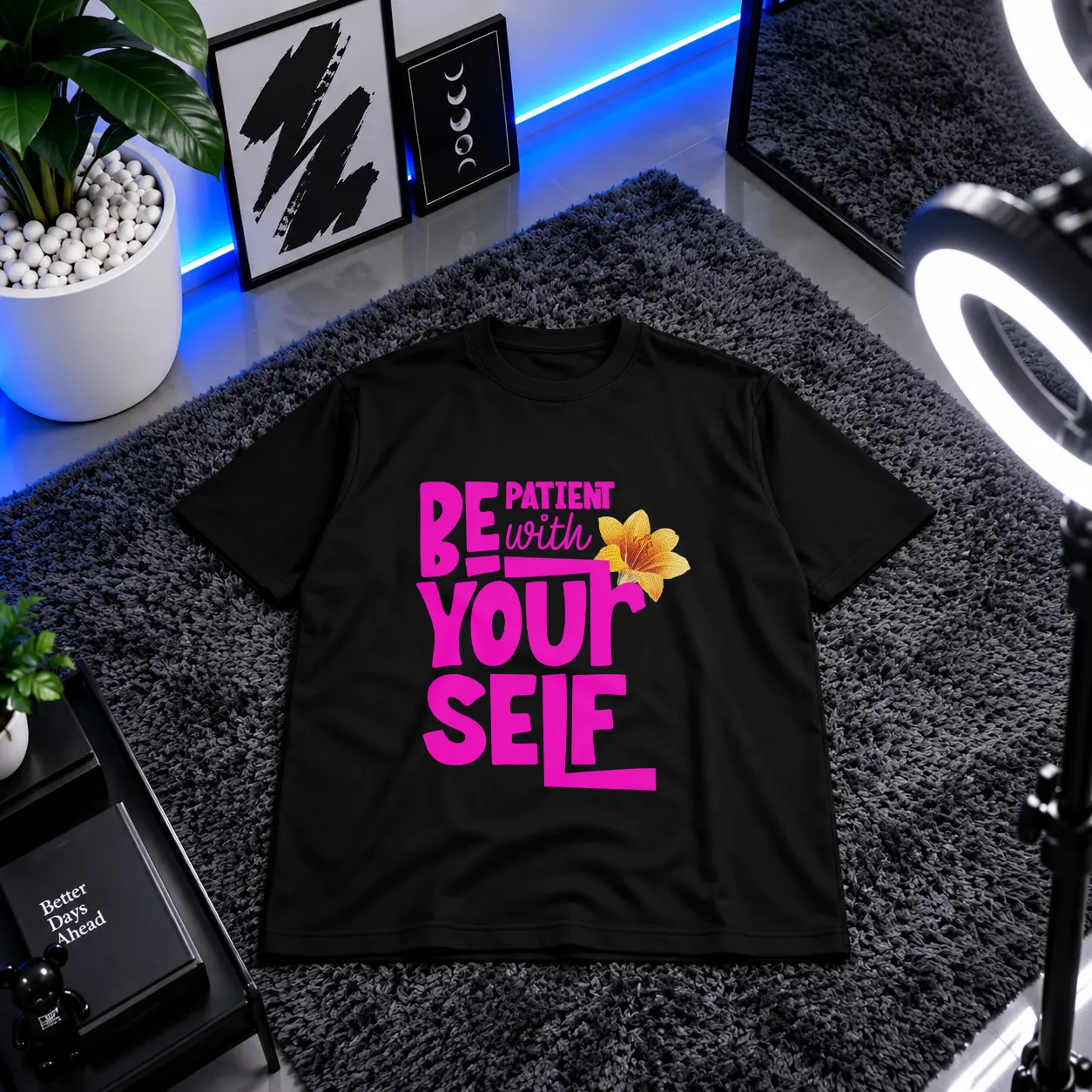 تیشرت خوددوستی طرح Be Patient With Yourself کد 13219