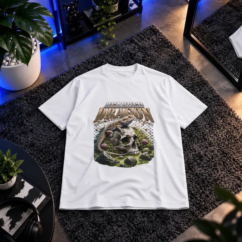 تیشرت جمجمه و اژدها طرح Garden Dragon