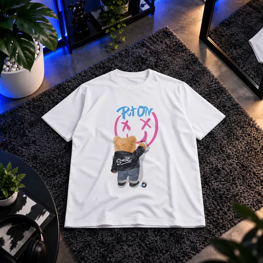 تیشرت خرس کارتونی طرح Put On a Smile