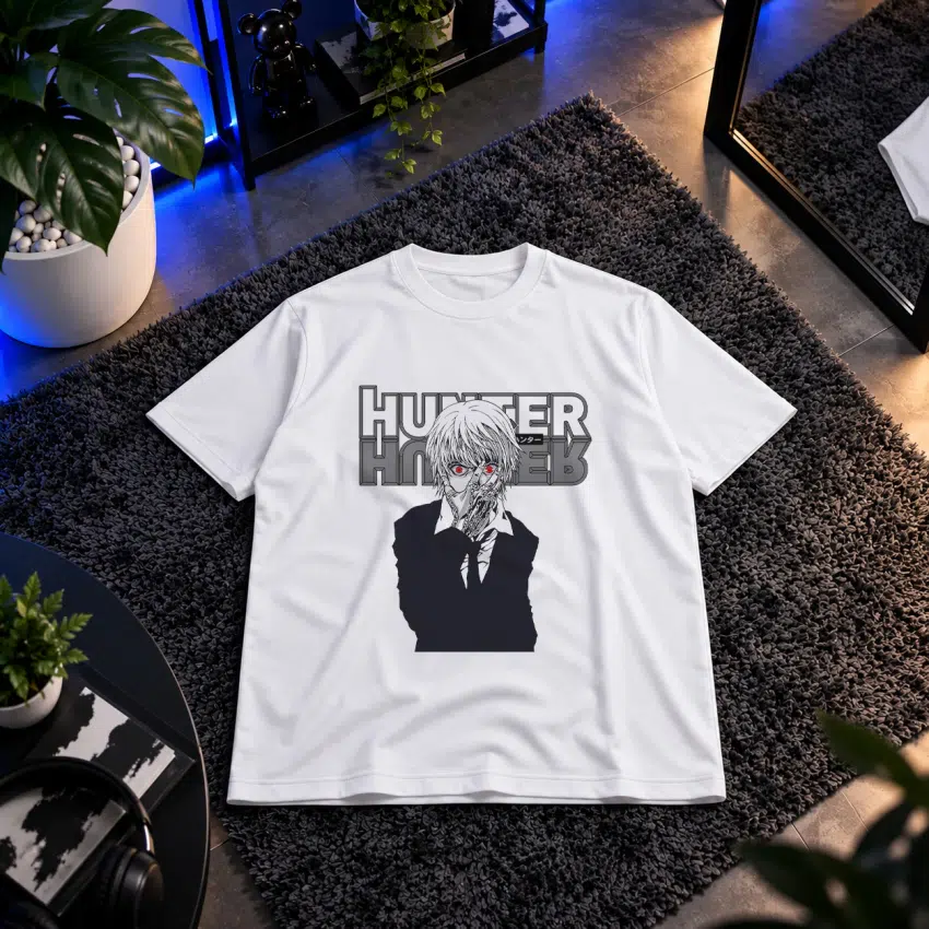 تیشرت کن کانکی با ماسک طرح نوشته Hunter x Hunter