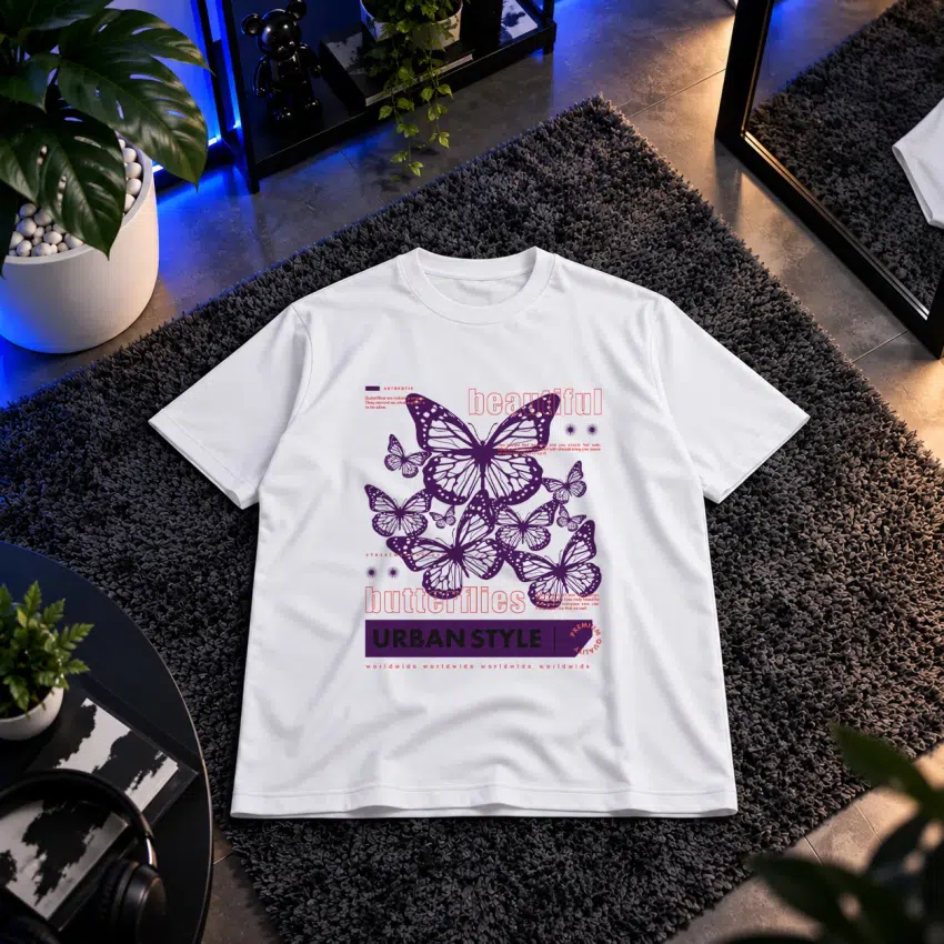 تیشرت طرح چند پروانه Urban Style