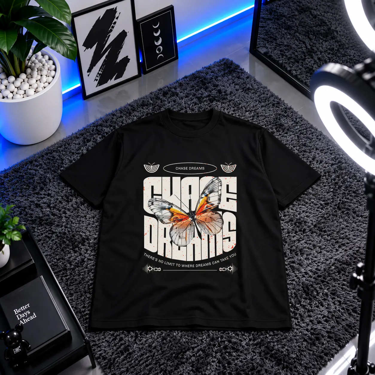 تیشرت پروانه طرح Chase Dreams کد 14306