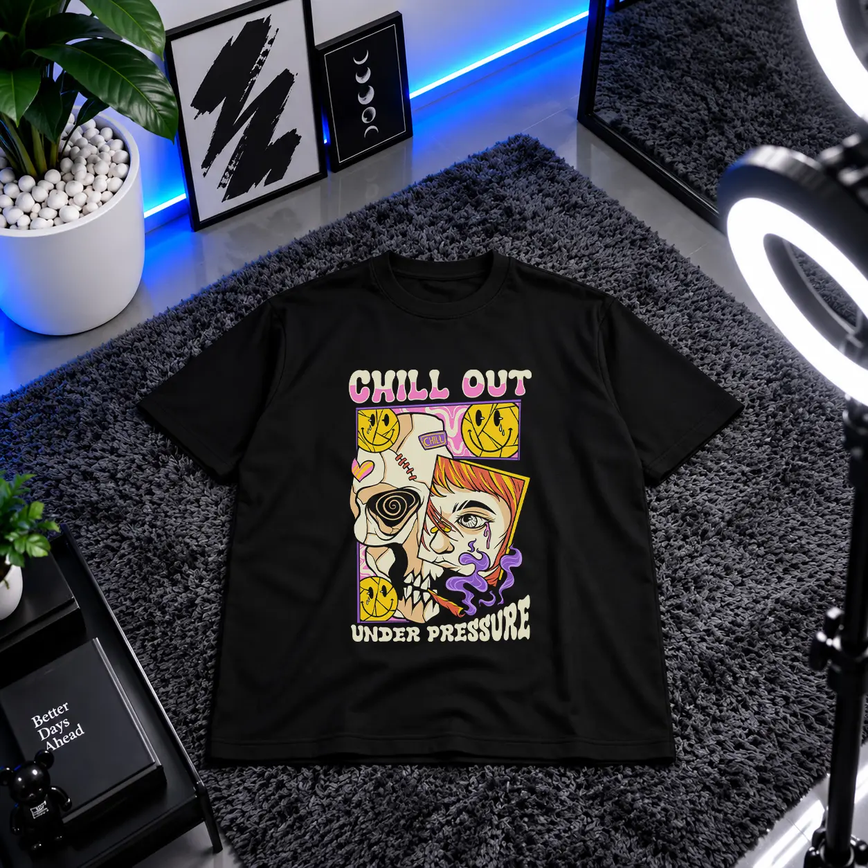 تیشرت طرح Chill Out Under Pressure کد 14337