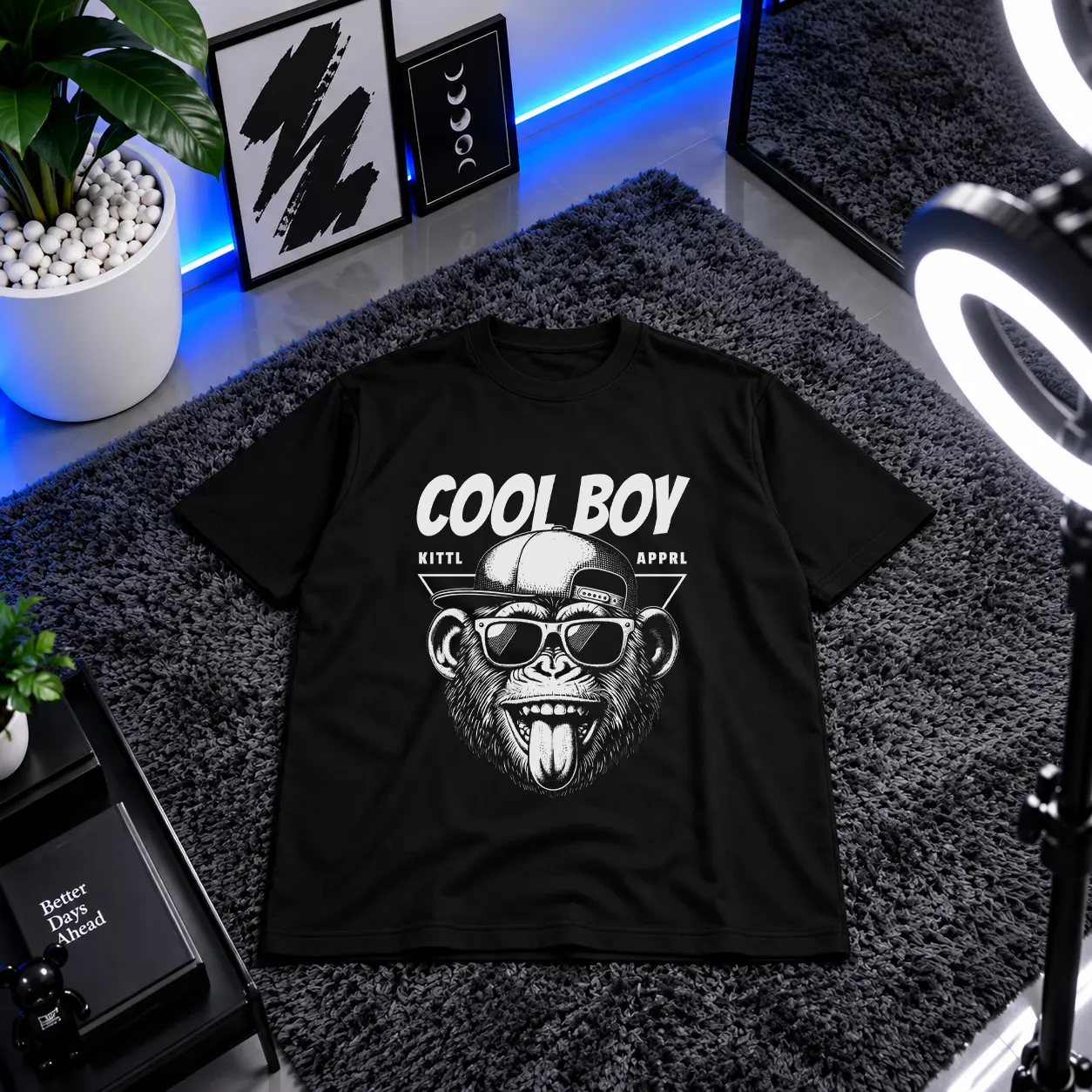 تیشرت میمون طرح Cool Boy کد 14345