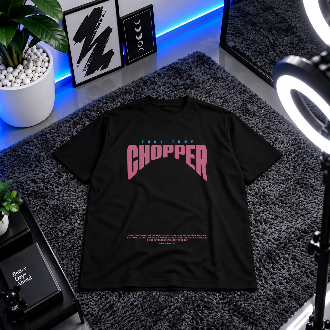 تیشرت انیمه وان پیس طرح نوشته چوپر (Chopper) کد 14385