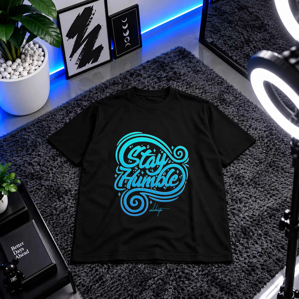 تیشرت انگیزشی طرح Stay Humble کد 1442