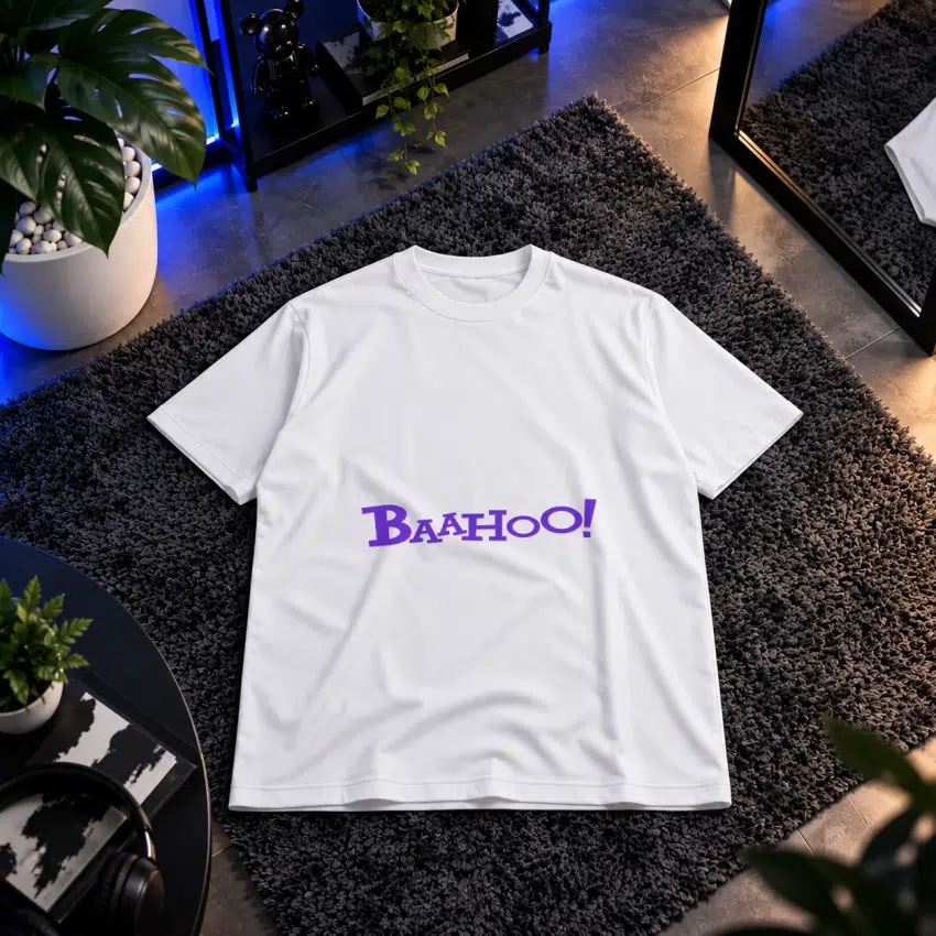 تیشرت طرح لوگوی بنفش Baahoo