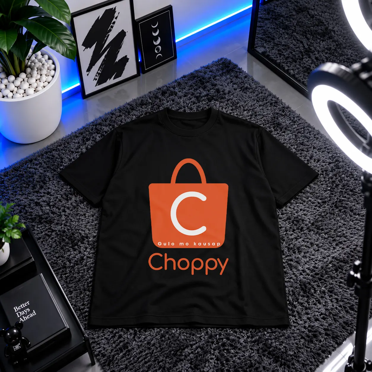 تیشرت طرح کیف خرید پارودی نوشته Choppy کد 14589