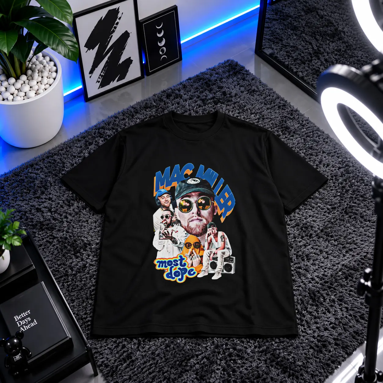 تیشرت مک میلر طرح کلاژ (Mac Miller) کد 14684