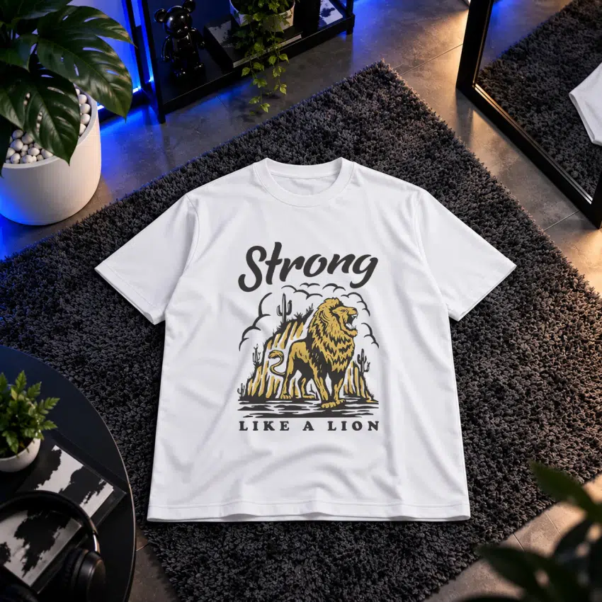 تیشرت شیر طرح Strong Like a Lion